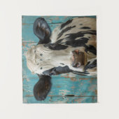 Schattigee Zuivel Koe Boerderij Schilderij Wandkleed (Voorkant)