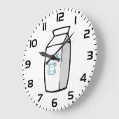 Schattigee zuivel Koe Cartoon Melk Karton Illustra Grote Klok (Hoek)