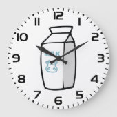 Schattigee zuivel Koe Cartoon Melk Karton Illustra Grote Klok (Voorkant)