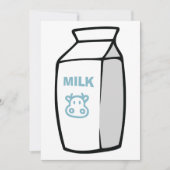 Schattigee zuivel Koe Cartoon Melk Karton Illustra Kaart (Voorkant)