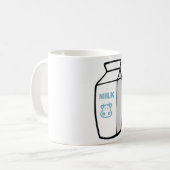Schattigee zuivel Koe Cartoon Melk Karton Illustra Koffiemok (Voorkant links)