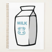 Schattigee zuivel Koe Cartoon Melk Karton Illustra Planner (Voorkant)