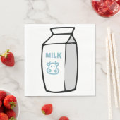 Schattigee zuivel Koe Cartoon Melk Karton Illustra Servet (Insitu)