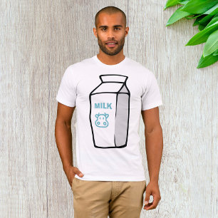 Schattigee zuivel Koe Cartoon Melk Karton Illustra T-shirt