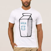 Schattigee zuivel Koe Cartoon Melk Karton Illustra T-shirt (Voorkant)
