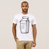 Schattigee zuivel Koe Cartoon Melk Karton Illustra T-shirt (Voorkant volledig)