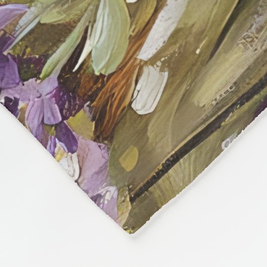 Schattigee zuivel Koe Kalveren Lupine Flowers Fleece Deken (Hoek)