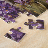 Schattigee zuivel Koe Kalveren Lupine Flowers Legpuzzel (Zijkant)