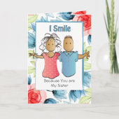 Schattigee zus Funny Gezegde Etnische Cartoon Verj Kaart (Voorkant)