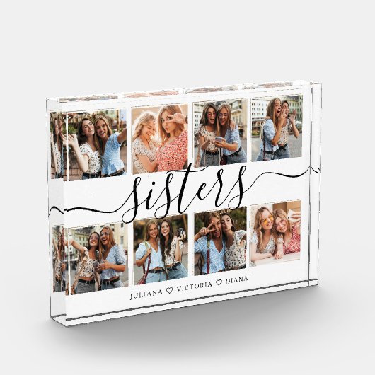 Schattigee zusters script collage fotoblokken (Links)