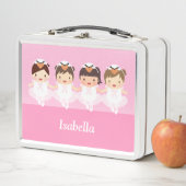 Schattigee Zwaan Dansende Ballerina Meisjes Gepers (In situ)