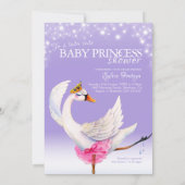 Schattigee zwaan op het meer ballet baby douche ui kaart (Achterkant)