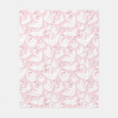 Schattigee Zwaan Princess Modern Elegant Roze Meis Fleece Deken (Voorkant)