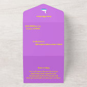 Schattigee Zwaan Theme Girl Baby shower All In One Uitnodiging (Buitenkant)