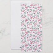 Schattigee zwanenvogels herhaald patroon feestdagenkaart (Voorkant / Achterkant)