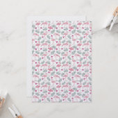 Schattigee zwanenvogels herhaald patroon kaart (Voorkant / Achterkant in situ)