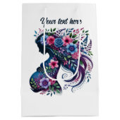 Schattigee zwangere moeder aanpasbaar medium cadeauzakje (Achterkant)