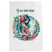 Schattigee zwangere moeder aanpasbaar medium cadeauzakje (Achterkant)