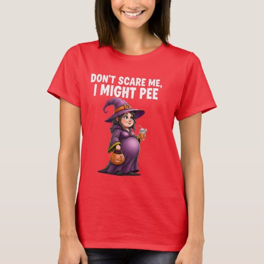 Schattigee zwangerschap Halloween Perfect voor moe T-shirt (Voorkant)