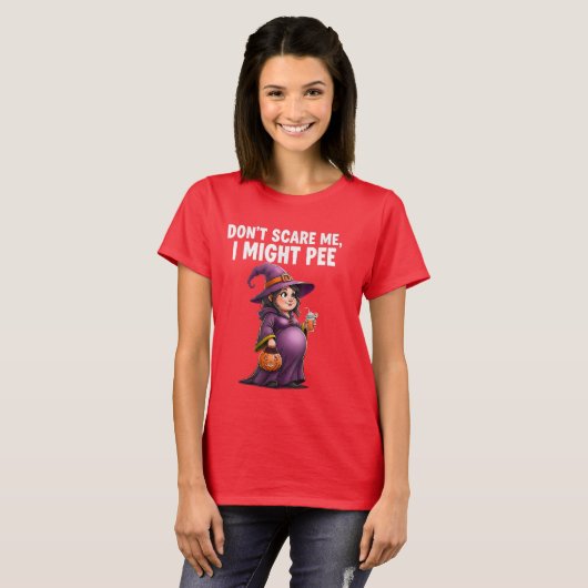 Schattigee zwangerschap Halloween Perfect voor moe T-shirt (Voorkant volledig)