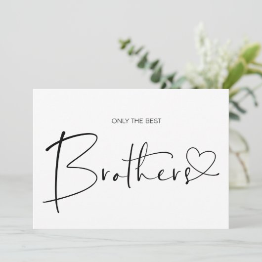 Schattigee zwangerschap onthult broeder we verwach kaart (Staand voorkant)