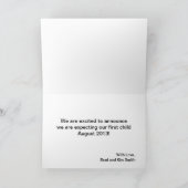 Schattigee zwangerschapsaankondiging aankondiging (Binnen)