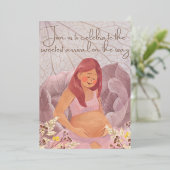 Schattigee zwangerschapsaankondiging Kaart | bewer (Staand Voorkant)