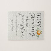 Schattigee zwangerschapsaankondiging kleine pompoe legpuzzel (Horizontaal)