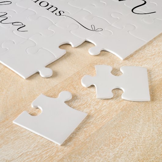 Schattigee zwangerschapsaankondiging kleine pompoe legpuzzel (Zijkant)