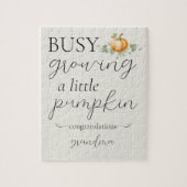 Schattigee zwangerschapsaankondiging kleine pompoe legpuzzel (Verticaal)