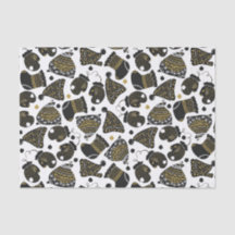 Schattigee zwart en gouden Petten en wanten kerst