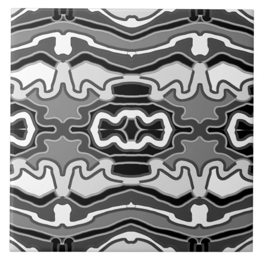 Schattigee zwart-wit Classic Pattern keramische te Tegeltje (Voorkant)