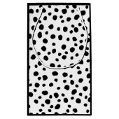 Schattigee zwart-wit Dalmatische Spot Animal Print Klein Cadeauzakje (Achterkant)