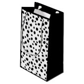 Schattigee zwart-wit Dalmatische Spot Animal Print Klein Cadeauzakje (Achterkant Gekanteld)