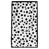 Schattigee zwart-wit Dalmatische Spot Animal Print Klein Cadeauzakje (Voorkant)