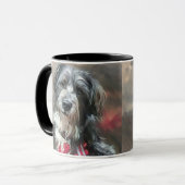 Schattigee zwart-wit Doodle Dog Mok (Voorkant links)