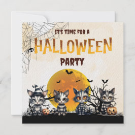 Schattigee Zwart Wit Gestreepte Halloween Ghost Ki Kaart