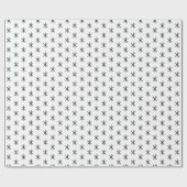 Schattigee zwart-wit hand getrokken sneeuwvlokken cadeaupapier (Vlak)