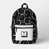 Schattigee zwart-wit patroonmeisjes bedrukte rugzak (Voorkant)