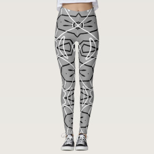 Schattigee zwart-wit trendy "Ratti_Creative_Arts" Leggings