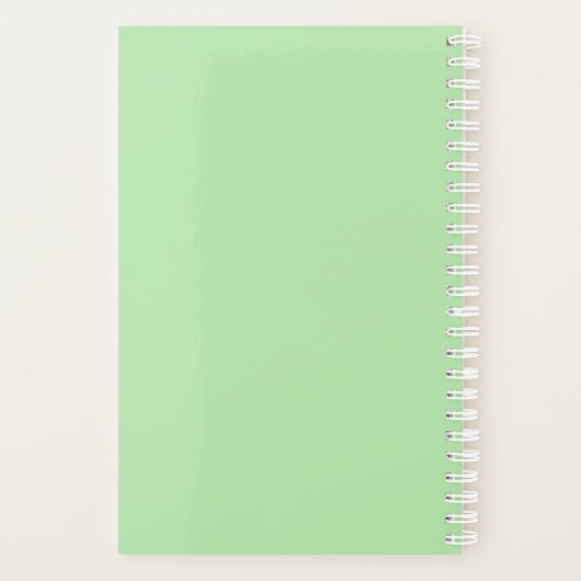 Schattigee zwart-witte kat gepersonaliseerd planner (Achterkant)