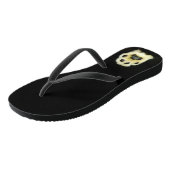 Schattigee zwart-witte kattenpoten teenslippers (Schuin)