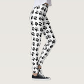 Schattigee zwart witte Paw Prints Leggings (Rechts)