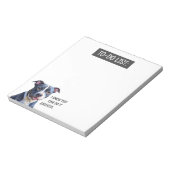 Schattigee zwart-witte pitbull om te doen lijst notitieblok (Linkerzijde)