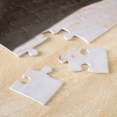 Schattigee zwart-witte puppy close-upfoto legpuzzel (Zijkant)