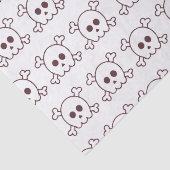 Schattigee zwart-witte schedels Halloween Tissuepapier (Detail)