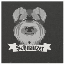 Schattigee zwart-witte Schnauzer Stof