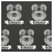 Schattigee zwart-witte Schnauzer Stof (Swatch)