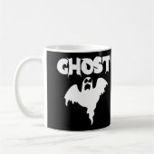 Schattigee zwart-witte spook Halloween Koffiemok (Links)
