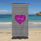 Schattigee zwart-witte strepen patroonnaam strandlaken